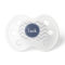 Personalized Grey & Blue chevron strip pacifier