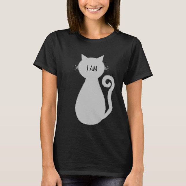 Personalized Grey Cat T-Shirt (Front)