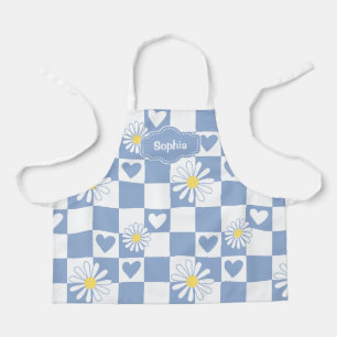 Personalized Grey Chequered Apron