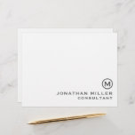 Personalized Grey Classic Monogram Letterhead<br><div class="desc">Make a professional statement with this personalized grey classic monogram letterhead. The grey colour scheme adds a modern touch to the classic monogram design,  making it perfect for any business or personal correspondence. Customize with your own initials and contact information to create a unique and polished look.</div>