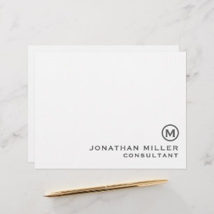 Personalized Grey Classic Monogram Letterhead