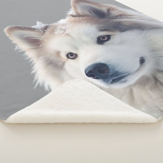 Personalized Grey Dog Photo Blanket