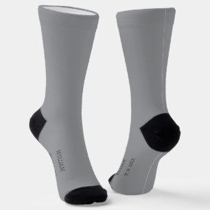 Personalized Grey Dress Socks