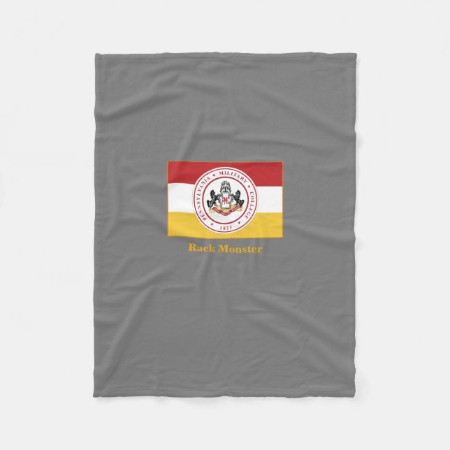 PERSONALIZED Grey Fleece Blanket w/white backer (Front)