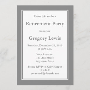 Personalized Grey Invitations or Announcements