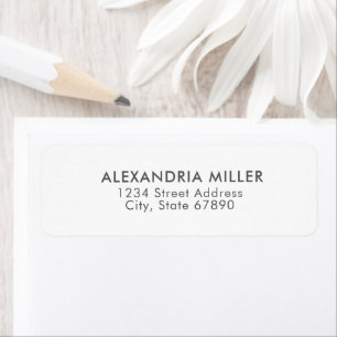 Personalized Grey Minimalist Address Labels