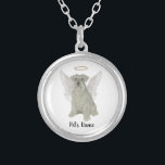 Personalized Grey Silver Schnauzer Silver Plated Necklace<br><div class="desc">There are some who bring a light so great to the world, that even after they are gone, their light remains. Let a sweet necklace bring comfort to your heavy heart as you take a moment to remember your beloved grey or silver schnauzer. For the most thoughtful gifts, pair it...</div>