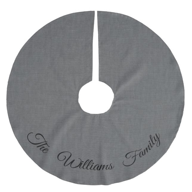 Personalized Grey Tree Skirt (Front)