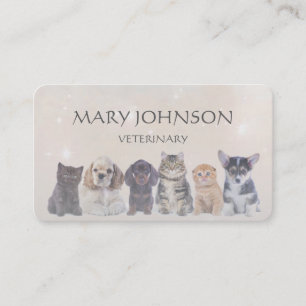 Personalized Grey Veterinary Business Cart Card