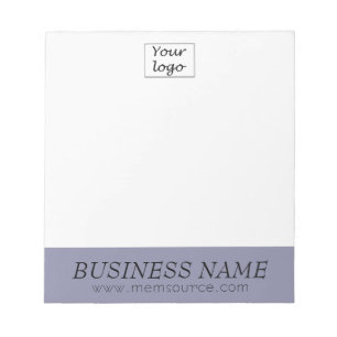 Personalized Grey Violet Store Gift Notepad