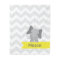 Personalized Grey Yellow Chevron Elephant