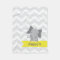 Personalized Grey Yellow Chevron Elephant