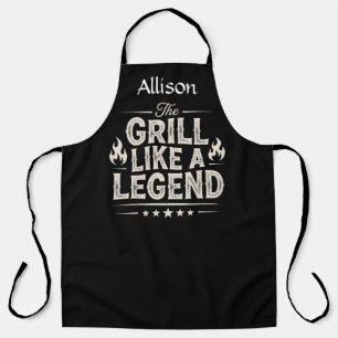 Personalized Grill Like a Legend BBQ Apron