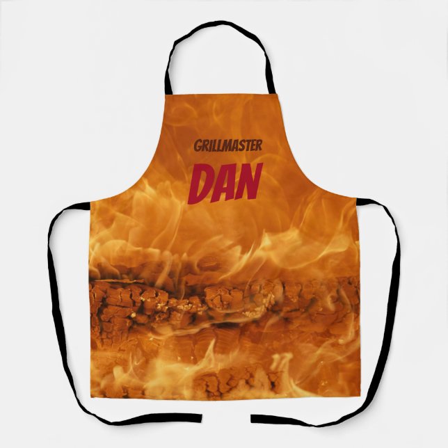 Personalized Grill Master BBQ Apron Dad Gift (Front)