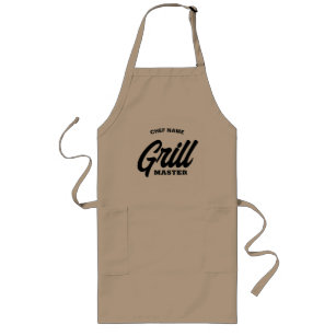 Personalized Grill Master BBQ apron with pockets