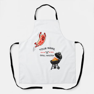 Personalized Grill Master Custom BBQ with Name Apron