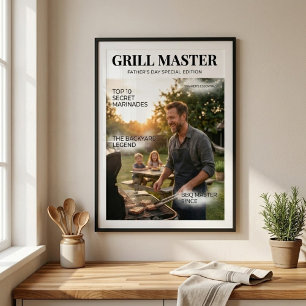 Personalized Grill Master Father’s Day Custom  Poster