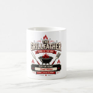 Personalized Grillfather BBQ Dad name Gift Coffee Mug