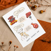 personalized grilling fathers day card