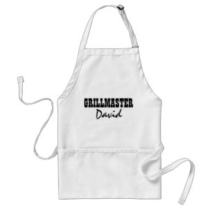 Personalized grillmaster name BBQ aprons for men