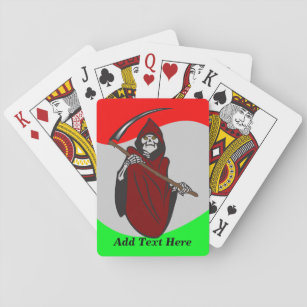 Personalized Grim Reaper Skeleton Playing Cards