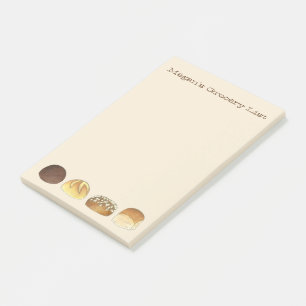 Personalized Grocery List Baker Dinner Rolls Post-it Notes