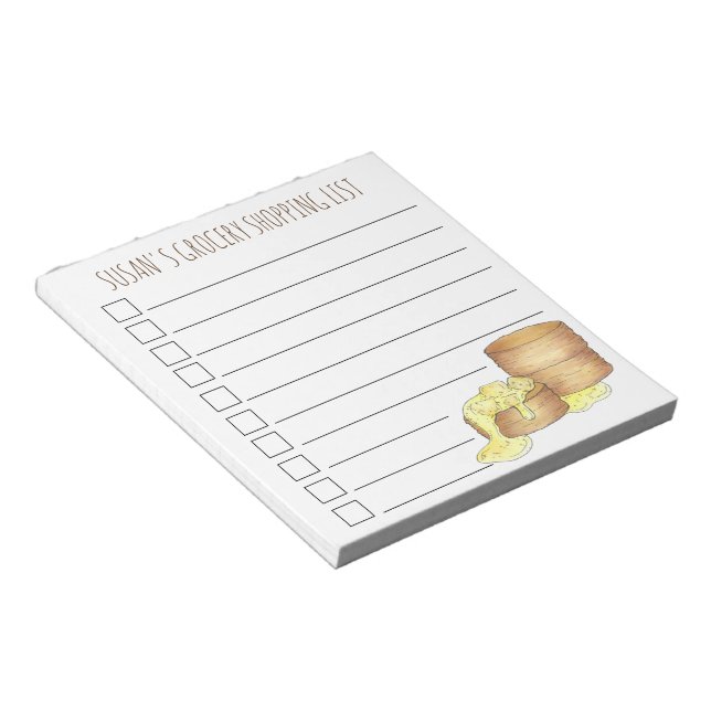 Personalized Grocery List Biscuits and Gravy Notepad (Angled)