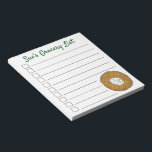 Personalized Grocery List Latke Potato Pancake Notepad<br><div class="desc">Design features an original marker illustration of a delicious latke potato pancake topped with sour cream, a staple in Jewish holiday cuisine. Ideal for Hanukkah celebrations! This Chanukah latkes design is also available on other products. Lots of additional foodie designs are also available from this shop! Don't see what you're...</div>