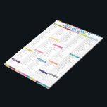 Personalized Grocery List Notepad<br><div class="desc">Modern and colourful personalized grocery list by WRKDesigns.</div>