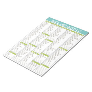 Personalized Grocery List Notepad