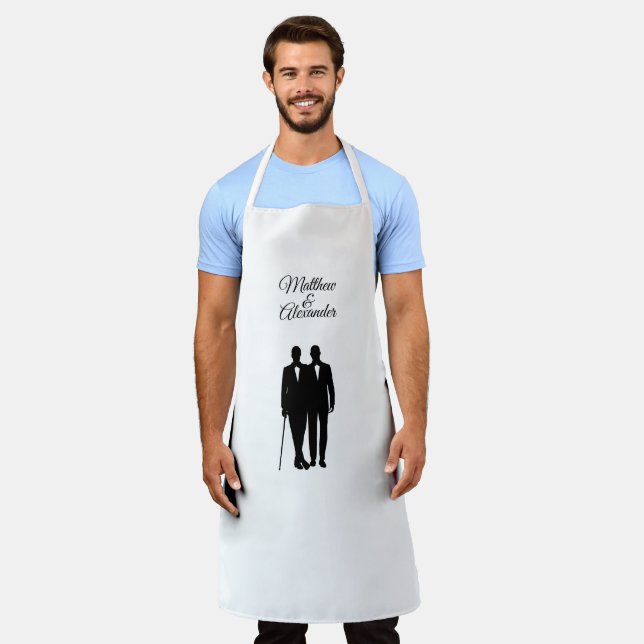 Personalized Groom and Groom Apron (Worn)