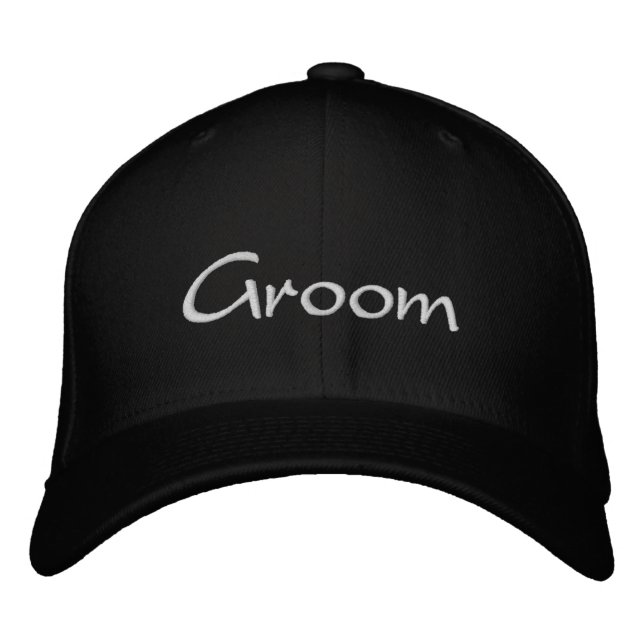 Personalized Groom Baseball Cap with Embroidery (Front)