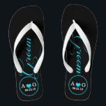 Personalized Groom (blue) Flip Flops<br><div class="desc">Fun,  custom wedding flip flops</div>