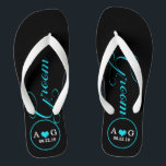 Personalized Groom (blue) Flip Flops<br><div class="desc">Fun,  custom wedding flip flops</div>