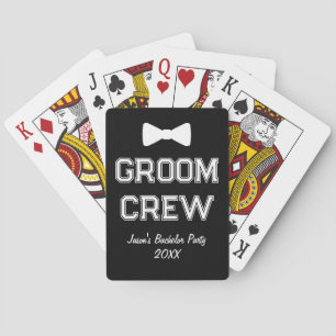 Personalized Groom Crew Bachelor Party Stag Playing Cards
