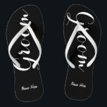 Personalized Groom Flip Flops with Name<br><div class="desc">The perfect pair of flip flops for the Groom!  Personalize them with his name,  or remove all together.</div>