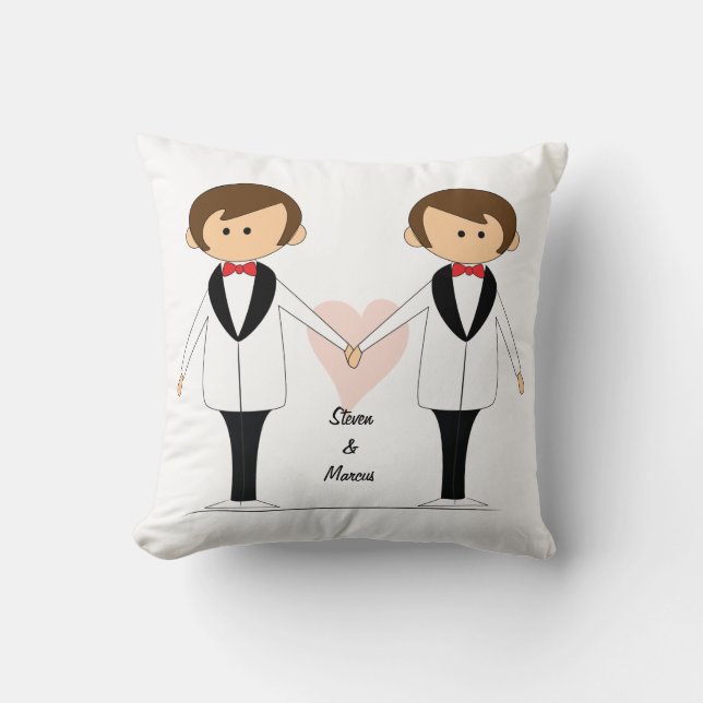Personalized Groom & Groom Pillow (Front)