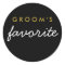 Personalized Groom's Favourite Sticker Black Gold