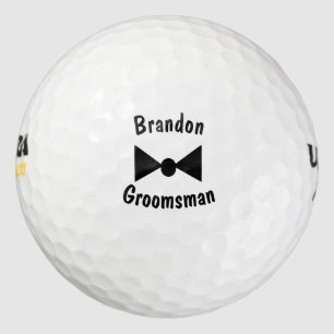 Personalized Groomsman Bowtie Golf Balls