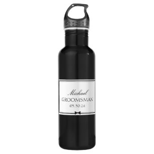 Personalized Groomsman Bowtie Wedding Party Gift 710 Ml Water Bottle