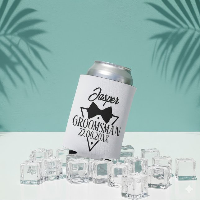 Personalized Groomsman Can Cooler (Personal Can Cooler for Groomsman)