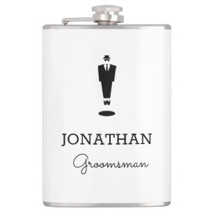 Personalized Groomsman Gift Wedding Party Custom Hip Flask