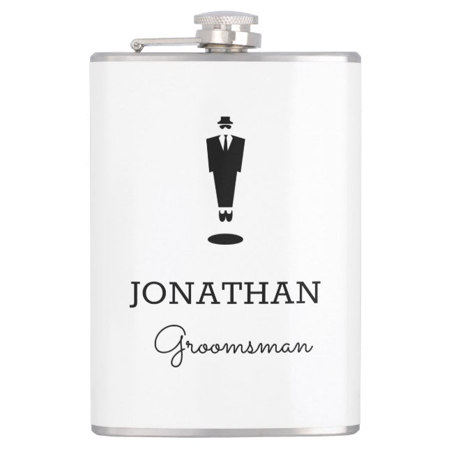 Personalized Groomsman Gift Wedding Party Custom Hip Flask (Front)