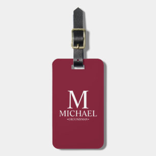 Personalized Groomsman Name and Monogram Luggage Tag