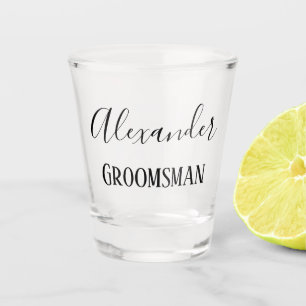 Personalized Groomsman Shot Glass