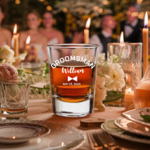 Personalized Groomsman whiskey glass