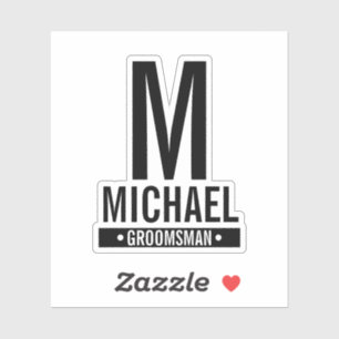 Personalized Groomsman's Monogram and Name