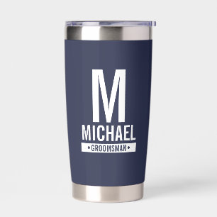 Personalized Groomsman's Monogram and Name Insulated Tumbler