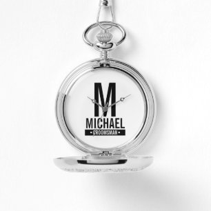 Personalized Groomsman's Monogram and Name Watch