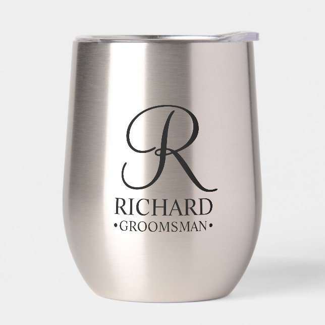 Personalized Groomsman's Name and Monogram (Left)
